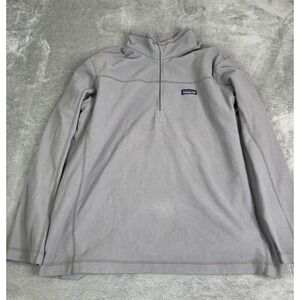 Patagonia Men's Micro D 1/4 Zip Fleece Pullover Jacket Size XL Gray Outdoor